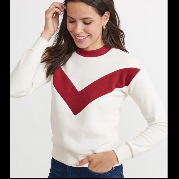Marine Layer Tops - Marine Layer Re-Spun Chevron Slightly Cropped Sweatshirt